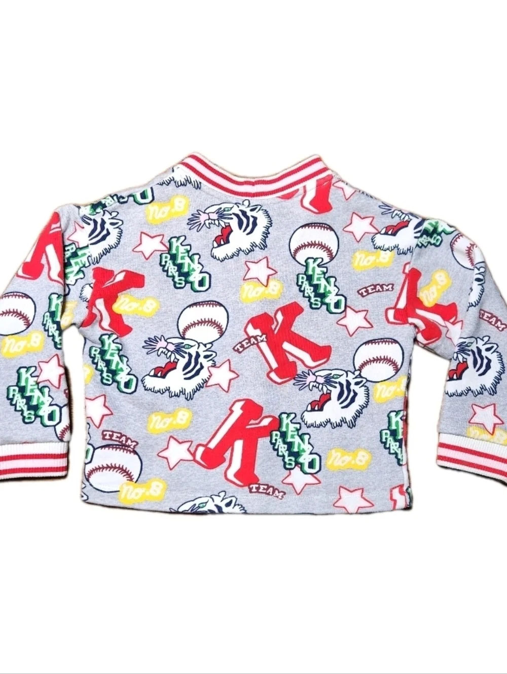 Kenzo Kids Varsity Tiger Cardigan Jacket Size 5 Designer Girls Sweatshirt Jacket